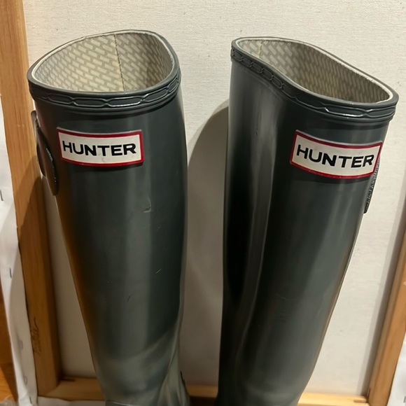 -Hunter Grey Tall Rain Boots - Picture 6 of 16